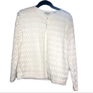 Terry Turner 50s, 60sVintage Open Knit Button Down Cardigan Sweater